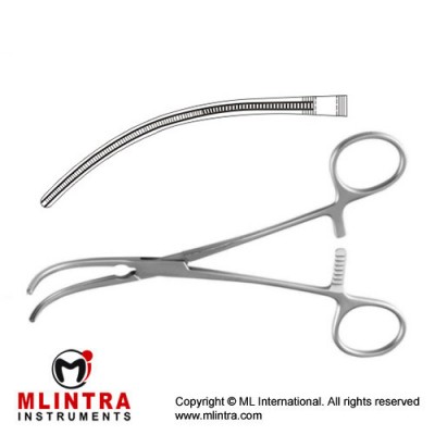 Potts Atrauma Multipurpose Vascular Clamp Curved Stainless Steel, 21 cm - 8 1/4" Potts Atrauma Multipurpose Vascular Clamp Curved Stainless Steel, 21 cm - 8 1/4"